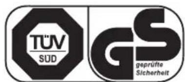 TÜV SÜD GS geprüfte Sicherheit