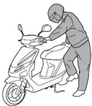 HYOSUNG Sense SD50 - Start using the kick starter lever - 1