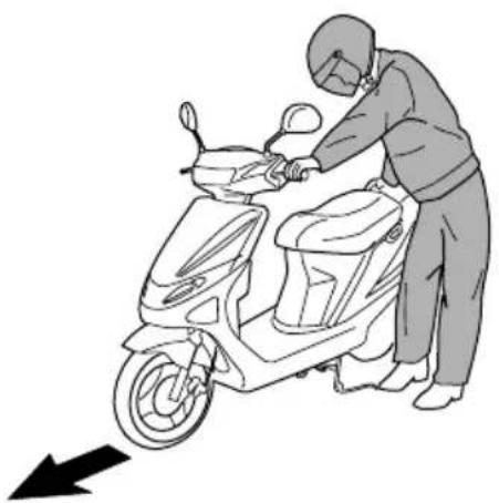 HYOSUNG Sense SD50 - ① Return the center stand. - 1