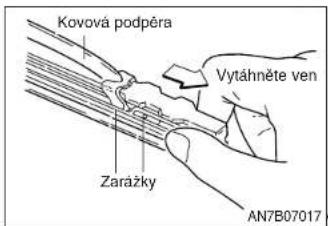 Kovová podpěra Zarážky Vytáhněte ven AN7B07017