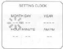 SYLVANIA LV526G - Select "SETTING CLOCK" - 1