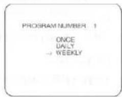 PROGRAM NUMBER ↑ ONCE UALLY → WEEKLY