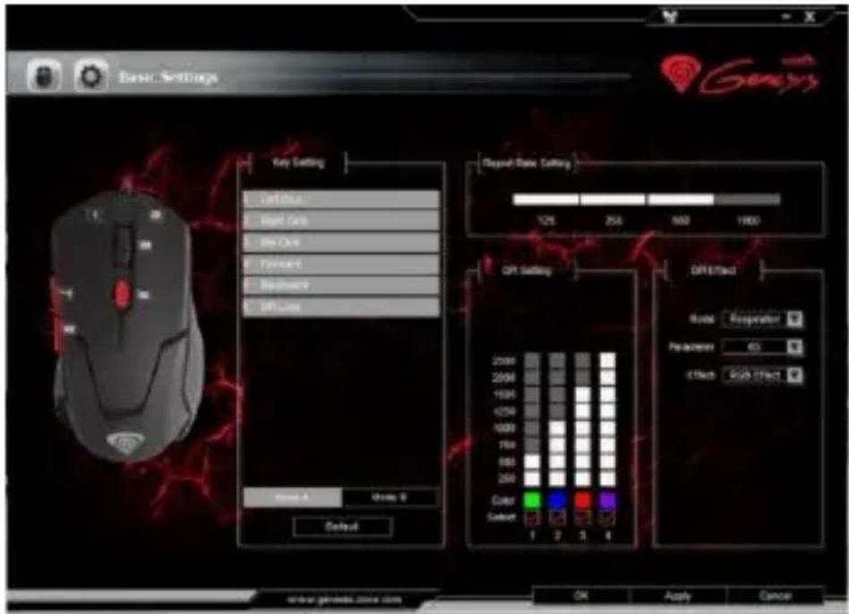 Basic Settings Key Setting Cathode Weight Bars Pie Caps Forward Backward Diffuse Name A Name B Default Display Data Setting 125 250 500 1000 ORI Setting ORI/TSN2 Model: Resprater Parameters: 63 Effect: Gain Effect Color: Select: 1 2 3 4 OK Apply Cancel www.pimada.zina.com