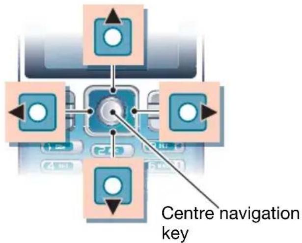 Centre navigation key