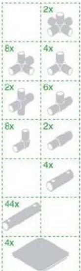 2x 8x 4x 2x 6x 8x 2x 4x 44x 4x