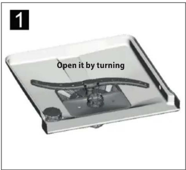 1 Open it by turning
