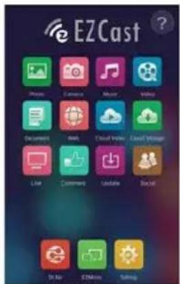 EZCast iPhone Camera Music Video Document MaaS Cloud Video Cloud Video Live Customers Update Social In No- E23Main Sailing