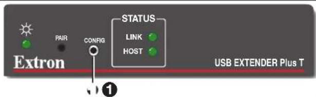 Extron PAIR CONFIG STATUS LINK HOST USB EXTENDER Plus T ①