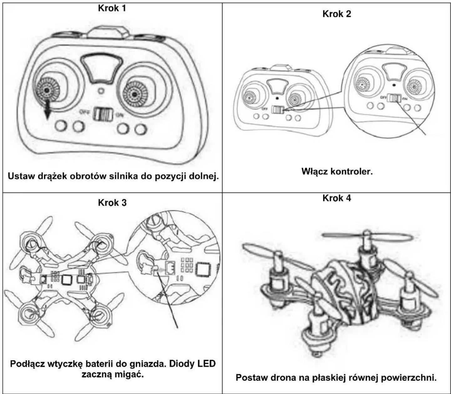 Overmax X-bee drone 1.0 - SYNCHRONIZACJA NADAJNIKA I ODBIORNIKA RC - 1