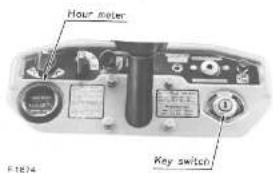 Hour meter F1824 Key switch
