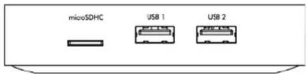 microSDHC USB 1 USB 2