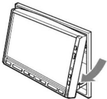 CLARION MAX678RVD - Adjusting the angle of the operation panel - 1