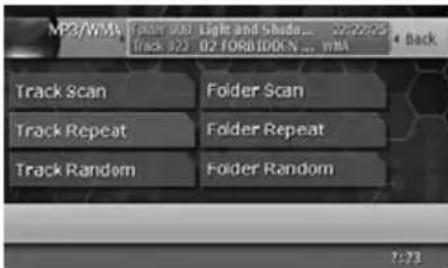 MP3/WMA Track Scan Track Repeat Track Random Light and Shade... 02 FORB100CN ... WBA Back Folder Scan Folder Repeat Folder Random 7:23