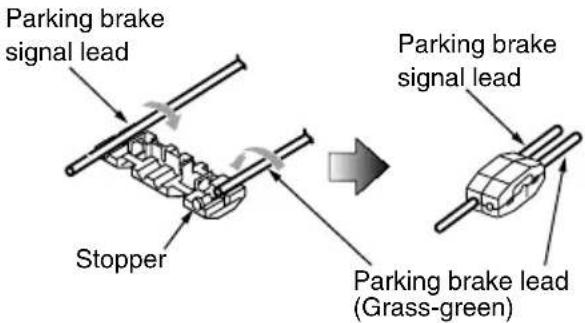 Parking brake signal lead Stopper Parking brake signal lead Parking brake lead (Grass-green)