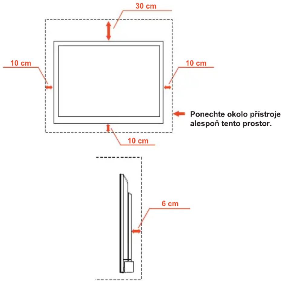 30 cm 10 cm 10 cm Ponechte okolo přístroje alespoň tento prostor. 10 cm 6 cm