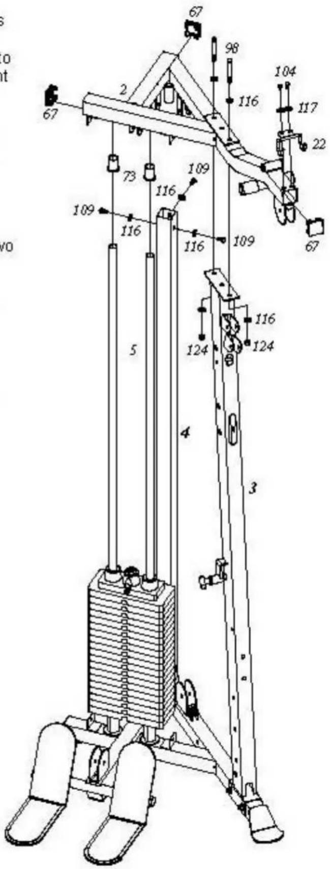 Technical diagram of a mechanical lifting device with numbered components and labeled parts