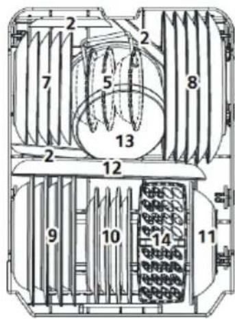 Technical diagram of a mechanical or electrical component with numbered parts, likely a valve or pump assembly.