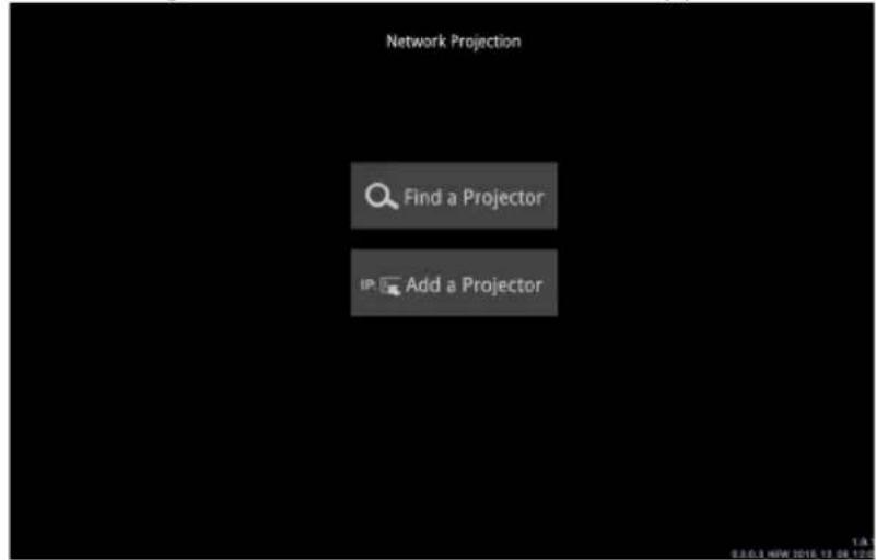 Network Projection Find a Projector Add a Projector