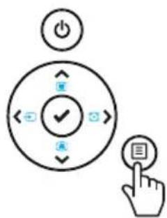 Diagram showing a circular control knob with directional arrows and a hand pressing a button labeled 'OK'.