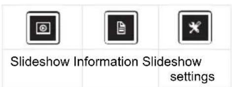 Slideshow Information Slideshow settings