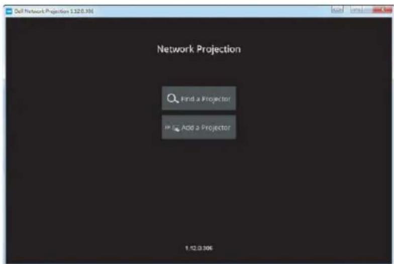 Del Network Projection 1.12.0.306 Network Projection Find a Projector Add a Projector 1.12.0.306