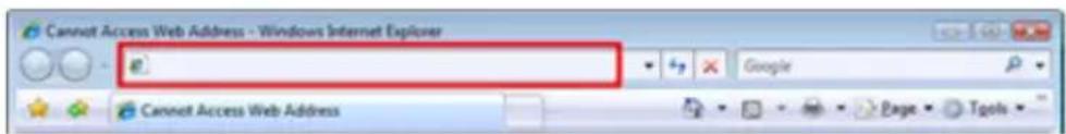 Cannot Access Web Address - Windows Internet Explorer Google Cannot Access Web Address
