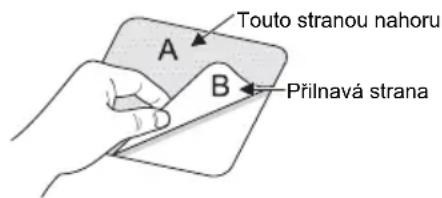 Touto stranou nahoru A B Přilnavá strana