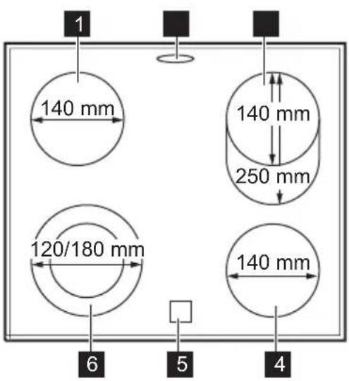 ELECTROLUX EKC54952OK - Uspořádání varné desky - 1