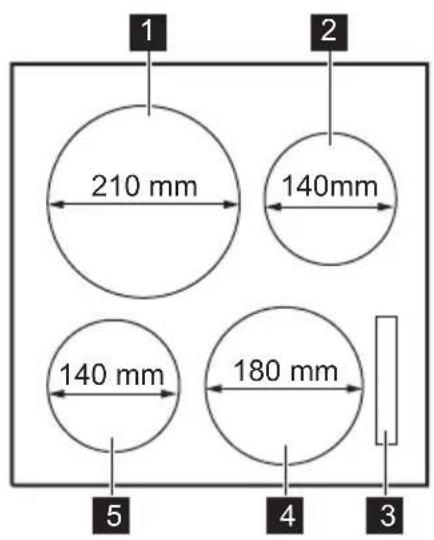 1 2 210 mm 140mm 140 mm 180 mm 5 4 3