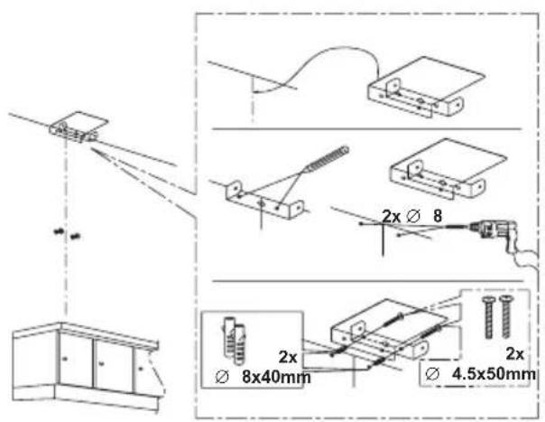 Technical diagram showing mechanical assembly with dimension annotations and tool path