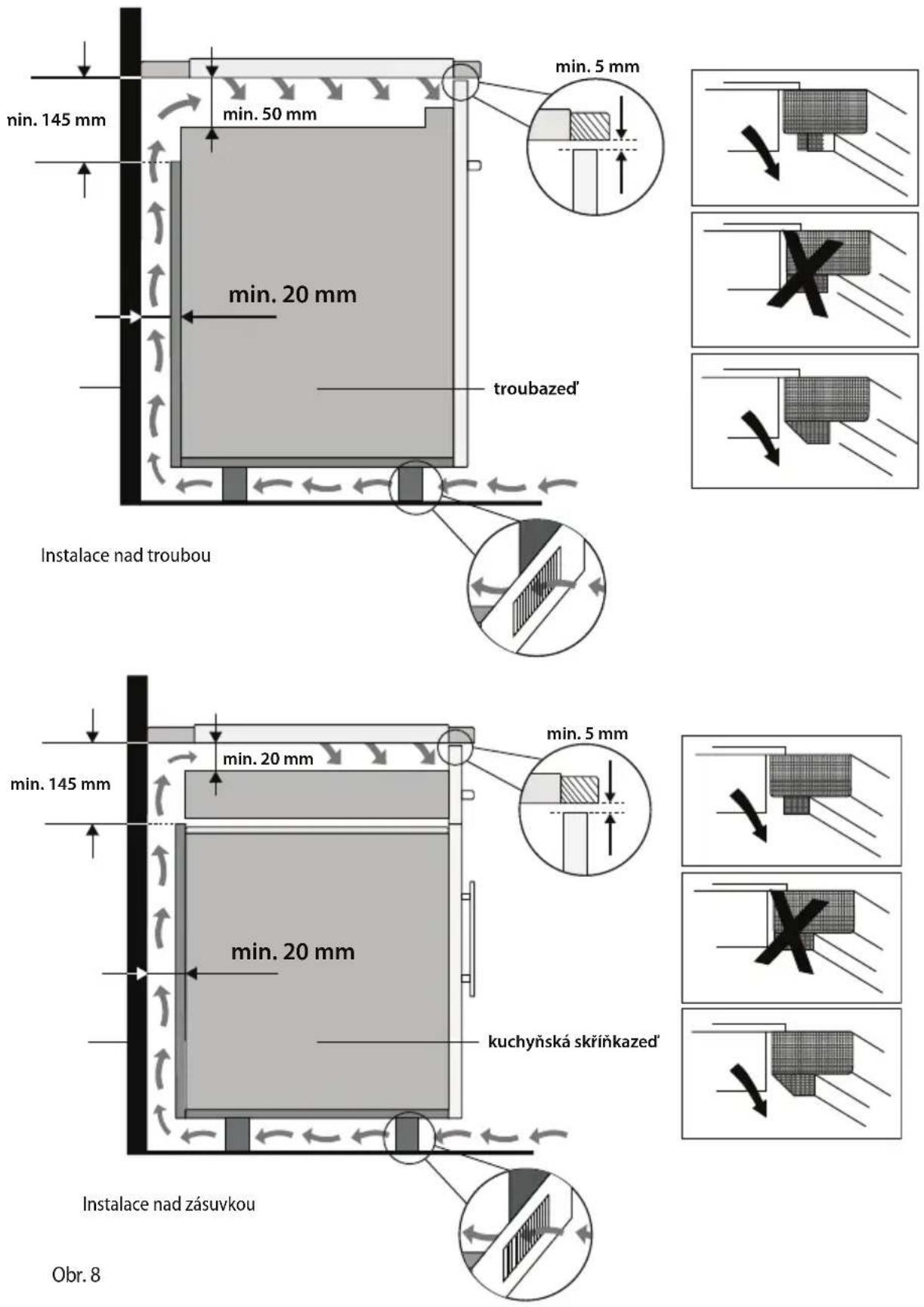 Concept IDV2260 - Při instalaci spotřebiče dodržujte následující postup: - 1
