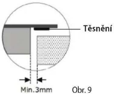Těsnění Min.3mm Obr. 9
