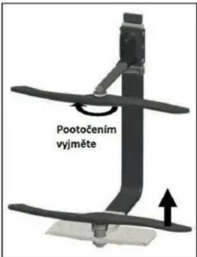 Pootočením vyjměte