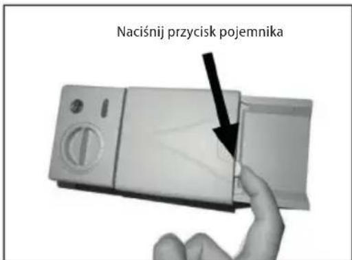 Naciśnij przycisk pojemnika