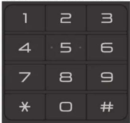 1 2 3 4 5 6 7 8 9 * 0 #