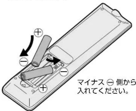SHARP Aquos 40H30 - 付属の単4形乾電池(アルカリ)を入れる - 1