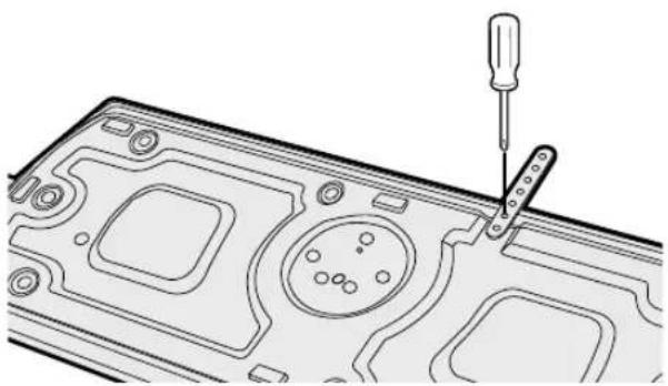 SHARP Aquos 40H30 - 転倒防止器具を使うときは ・スタンドと転倒防止器具を取り ているビスを外し、転倒防止器 - 2