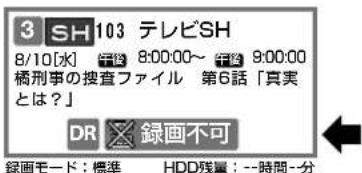 SHARP Aquos 40H30 - 予約リスト(⇒ 53 ページ)に「録画不可」と表示されるとき - 1