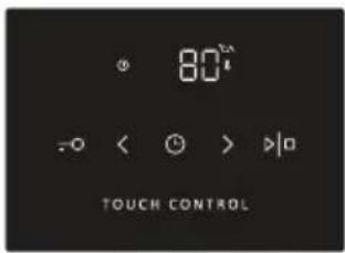 80°C -0 < > ▷□ TOUCH CONTROL
