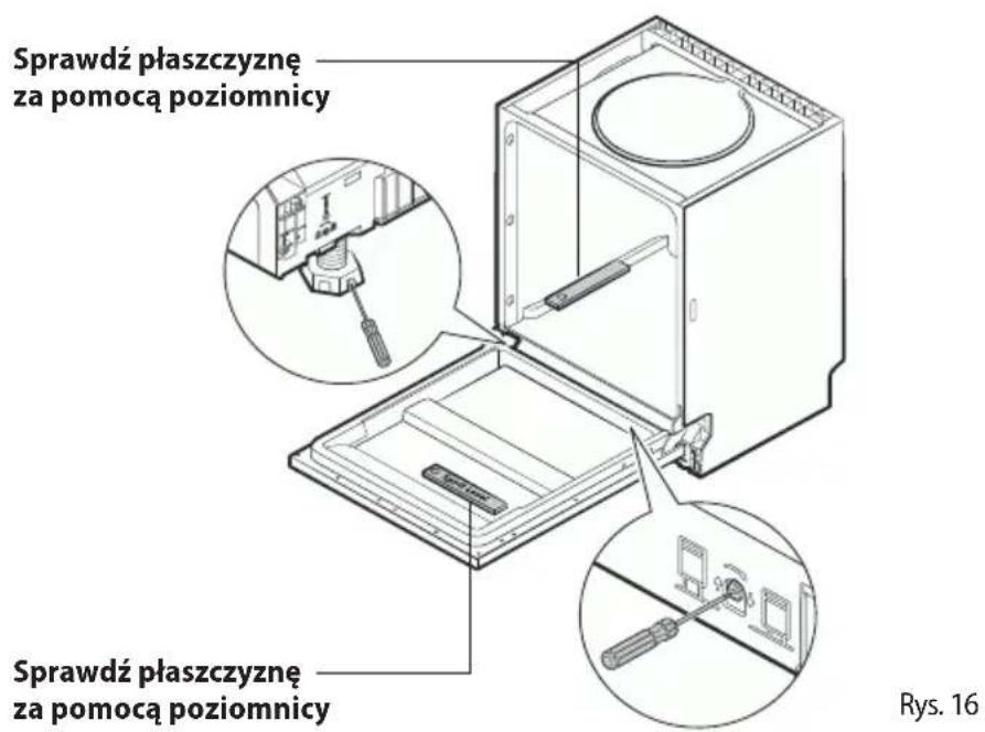 Sprawdź płaszczyznę za pomocą poziomnicy Sprawdź płaszczyznę za pomocą poziomnicy Rys. 16