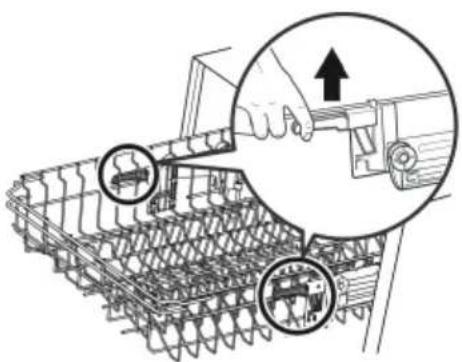 Technical diagram showing mechanical assembly with labeled parts and directional arrow indicating process