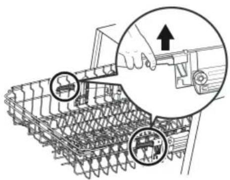 Technical diagram showing mechanical assembly with labeled parts and directional arrow indicating process