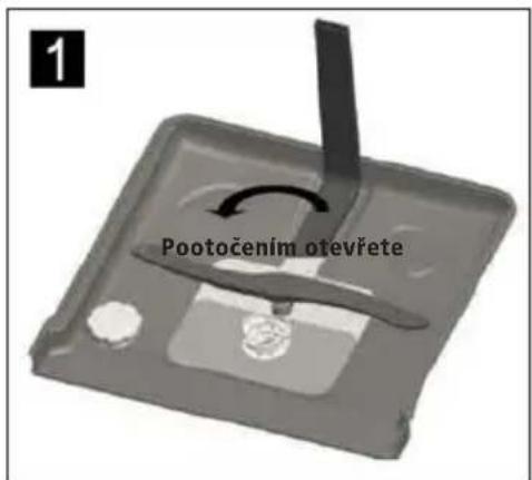 1 Pootočením otevřete