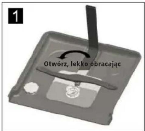 1 Otwórz, lekko obracając