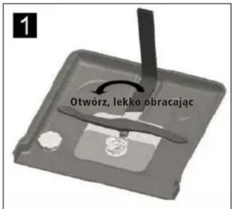 1 Otwórz, lekko obracając