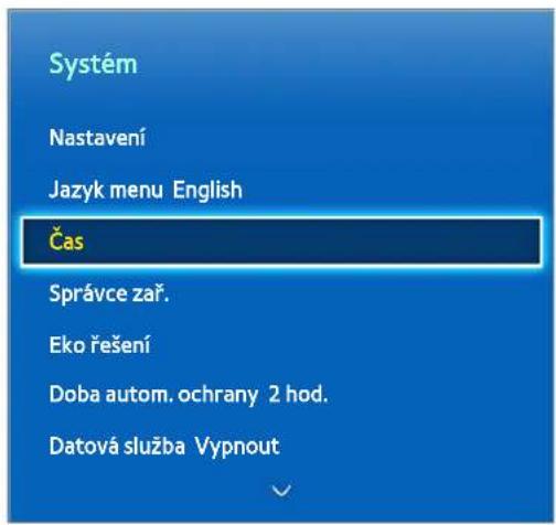 Systém Nastavení Jazyk menu English Čas Správce zař. Eko řešení Doba autom. ochrany 2 hod. Datová služba Vypnout