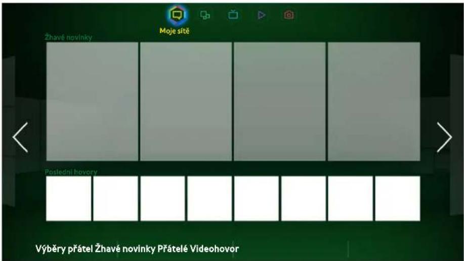 Žhavé novinky Moje sitě Poslední hovory Výběry přátel Žhavé novinky Přátelé Videohovor