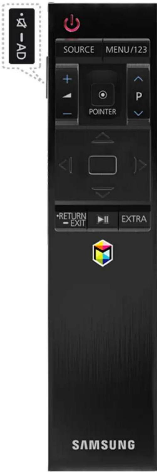 SOURCE MENU/123 + - POINTER P •RETURN - EXIT ▶II EXTRA SAMSUNG