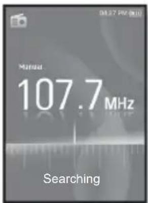 Manual 107.7 MHz Searching