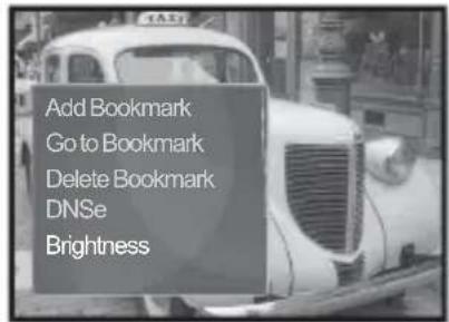 Add Bookmark Go to Bookmark Delete Bookmark DNSe Brightness